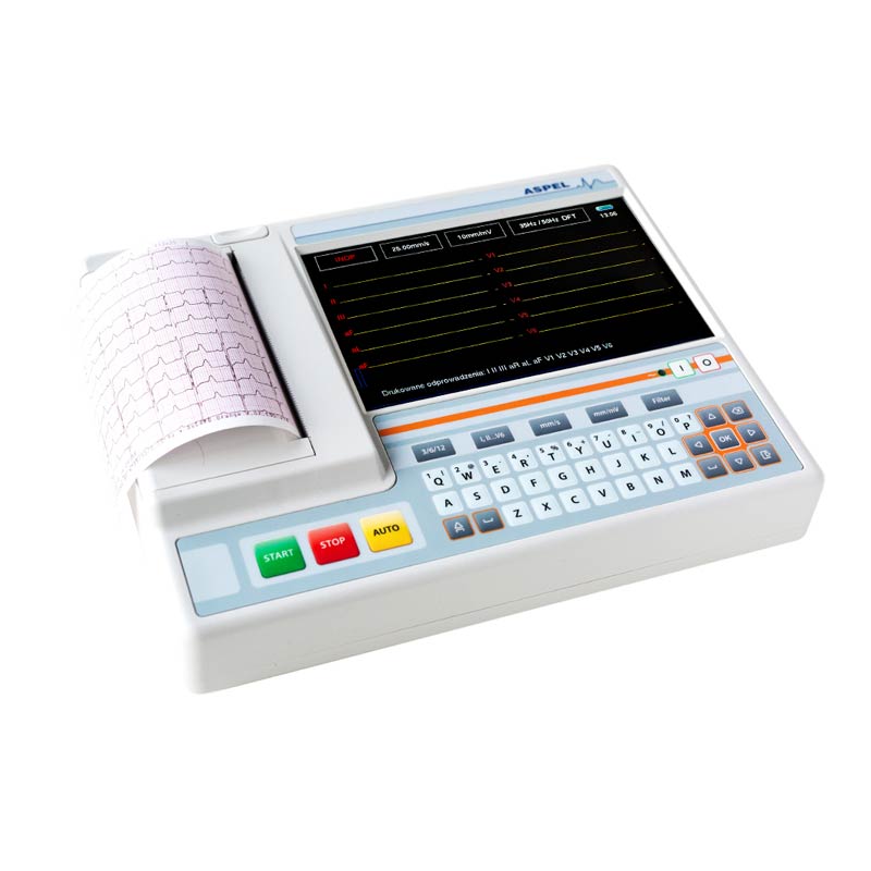 aparat ekg,aparat ekg aspel,12 kanałowy,aspel,ascard,elektrokardiograf,aparat ekg orange,