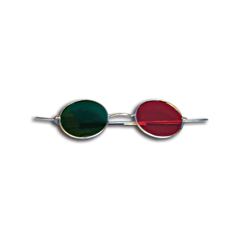 okulary czerwono zielone,okulary odwracalne,okulary metalowe
