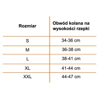 tabelka rozmiarowa,tabelka do stabilizatora o-1211