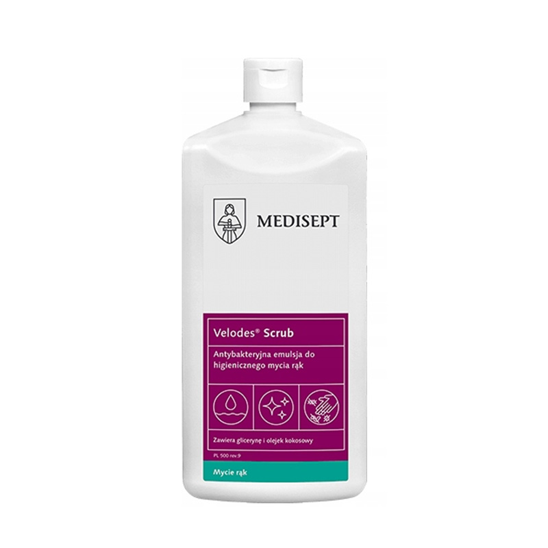 dezynfekcja,dezynfekcyjny,chirurgiczna dezynfekcja,dezynfekcja rąk,velodes scrub,500 ml,velodes scrub 500 ml,